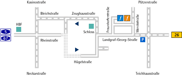 &Uuml;ersichtskarte Darmstadt