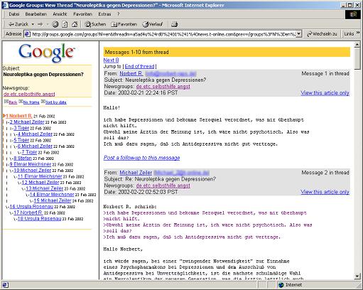 Auszug aus der Newsgroup de.etc.selbsthilfe.angst