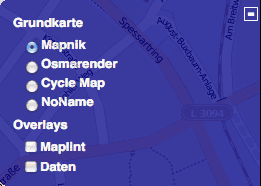 Openstreetmap Map Auswahlmenue
