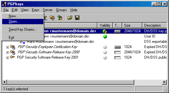 PGP Key Management Open