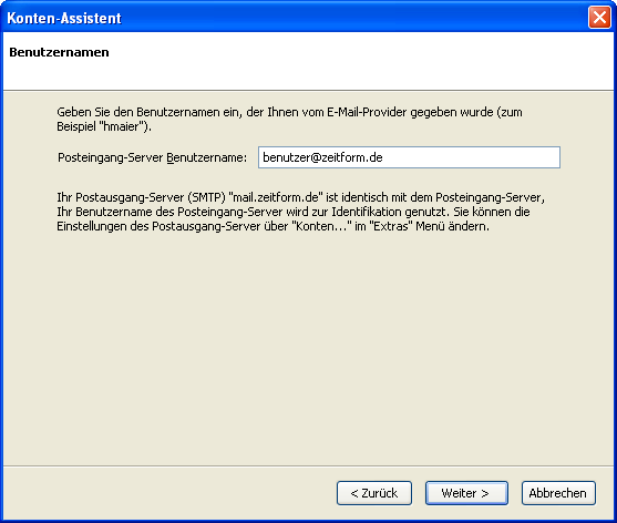 Konfiguration von Mozilla Thunderbird - Schritt 4